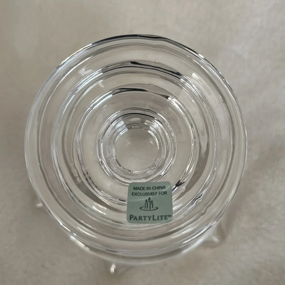 Pair Partylite sundae pillar candle holders. - Picture 4 of 4